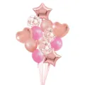 Set di palloncini oro rosa e rosa per festa di compleanno decorazione di dettaglio. - Set misto oro rosa