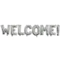 Palloncini in alluminio argento benvenuto 16 pollici lettere per decorazione festa. - Palloncini Welcome! argento
