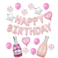 Set di palloncini in alluminio bottiglia di champagne per decorazioni festa compleanno. - Set di compleanno Oro Rosa