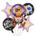 Set di palloncini in alluminio a tema spaziale, decorazione per feste di compleanno. - Set scimmia spaziale