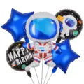Set di palloncini in alluminio tema spazio festa di compleanno astronauta stelle 5pz - Nuovo set di palloncini astronauta