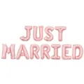ballons en aluminium lettre just married or rose 16 pouces pour deco de fete de mariage - Or rose / 16"