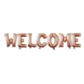 16 Zoll Roségold WELCOME Buchstaben Folienballons, Dekoration für Schulanfang Party. - Roségoldene Welcome-Ballons