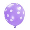 Ballon en latex violet épaissi de 12 pouces avec des pois blancs pour les fêtes d'anniversaire. - Ballons en latex violets à pois (12 pouces)