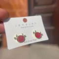 Rote Stier Ohrstecker 925 Silber Nadel Suesse Kleine Tier Schmuck Geschenk Accessoires - Großer roter Ochs