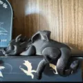 Resin sleeping dragon bookshelf sitter detail, black 3d printed fantasy figurine decor - Dragon Lying on Book - Black