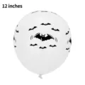 Ballon en latex blanc de 12 pouces avec impression de chauve-souris, idéal pour Halloween. - 100 ballons en latex blanc avec chauve-souris 12 pouces