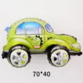 Ballon aluminium voiture dinosaure vert pour décoration fête d'anniversaire enfant. - Voiture Ancienne Verte / 70x40cm