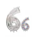 Cadre de ballon en feuille chiffre 6 et boite mosaique 3D pour decoration de fete. - Chiffre 6 / 65 Pouces