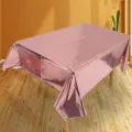 Nappe en feuille d'or rose jetable PET housse de table brillante fête décoration top - 137*183cm / Or rose