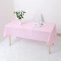 Nappe jetable rose pour decoration de fete, couverture de table unie vue detaillee. - 137*183cm / Rose