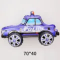 Police car foil balloon cartoon vehicle for birthday party decoration and kids room decor - New Blue Police Car