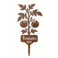 Vintage rusty metal tomato garden plant marker stake decorative sign for vegetable yard - Tomato Garden Stake / Rust