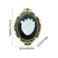 Vintage Gothic anatomical heart wall plaque, resin carved European relief home decor item. - Red Heart Hanging Decor