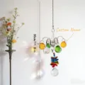 Crystal suncatcher prism hanging ornament for window garden home decor sunlight collector - Multi-Color Paw Print Balloon