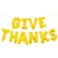 Ballons aluminium lettre dorée 16 pouces bannière GIVE THANKS déco fête Thanksgiving. - Ensemble GIVE THANKS / 16" / Or