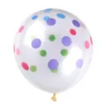Ballons en latex transparents de 12 pouces a pois colores pour fete d'anniversaire - Ballons en latex transparents à pois colorés (12 pouces, n° 2)