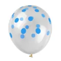 Ballons en latex transparents de 12 pouces à pois bleus épais fournitures de décoration d'anniversaire - Ballons en latex à pois bleus transparents 12 pouces