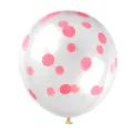 Ballon en latex transparent avec des pois roses, ballon épais de 12 pouces pour fête. - Ballons en latex à pois roses transparents 12 pouces