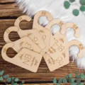 Wooden baby clothes size dividers set, closet organizer with engraved monthly infant labels. - 7-Piece Set