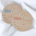 Magnifique plaque en bois pour annonce de naissance nouveau-né et carte souvenir - Bleu