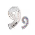 Ballon Aluminium Chiffre 9 Argenté et Cadre Mosaïque pour Décoration de Fête Anniversaire - Chiffre 9 / 65 Pouces