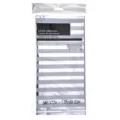 Nappe en plastique rayée jetable imperméable housse de table de fête 54x72 pouces argent - 137*183cm / Argent