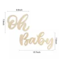 Ensemble de lettres murales Oh Baby en bois pour déco de chambre d'enfant et accessoires photo. - Ensemble 2 Pièces Oh Baby / Couleur bois naturel