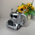 Novelty stainless steel truck coffee mug creative desktop ornament home decor gift item - Silver