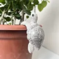 Mignonne sculpture en résine de tortue de mer pot de fleurs suspendu pour jardin deco - Tortue Grise