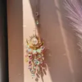 Crystal suncatcher window hanging prism rainbow maker with sun and moon pendant decor. - Flame Moon AB Color