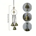 Witch wind chimes door hanging protection wicca bell pentagram amulet home decor ornament - 3 Bells