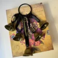 Vintage witch bells protection door hanging Wiccan bell room window decorative pendant - Five Bells / Black