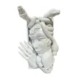White resin Medusa bookend sculpture decorative bookshelf ornament home desk accessory aesthetic - White Snake Woman