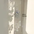 Evil eye hamsa hand crystal suncatcher hanging pendant for home garden window decor. - Bicone Bead
