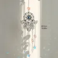 Evil eye suncatcher crystal pendant hamsa hand window hanging decoration ornament - Pentagram