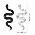 Bohemian wooden snake wall art decor, floral pattern wooden plaque, 30cm home ornament. - Snake Style (MZ770)