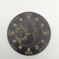 Wooden pendulum board laser engraved sun moon altar board for divination meditation - Letter E