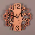 Modern wooden wall clock with creative forest tree and bird design for living room decor. - Tree Style Wall Clock