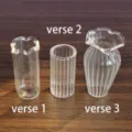 Mini clear glass vase set, miniature flower arrangement bottles for home decor desktop. - No. 1 - Lace Bottle