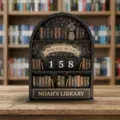 Wooden reading tracker bookshelf decor, custom bookshelf calendar and book lovers gift. - Double Layer 18*13 / Style 6