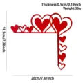 Valentine's Day red wooden heart door corner decoration home hanging ornament size - Hollow Double Hearts
