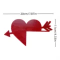 Wooden heart arrow door corner decoration valentine day home hanging ornament 20x11cm - Left Heart Pierced by Arrow