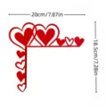 Valentine's Day wooden heart door corner decoration, red love sign for home decor. - Left Double Hearts