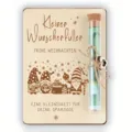 Wooden Christmas money gift card holder with glass test tube and cute gnomes festive design. - Style 2