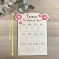 Wooden school photo frame custom memory board for kids cute nursery room wall decor display - Star, Moon & Cloud Hollow Design