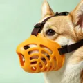 Verstellbarer Silikon Maulkorb für Hunde anti Biss Korb Maske für mittelgroße Hunde orange Gr 2 - Größe 1 / Gelb