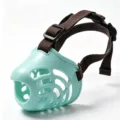Hund Maulkorb mintgrün Größe 2 verstellbar Anti-Biss bellend Haustier Maske atmungsaktiv - Größe 1 / Blau
