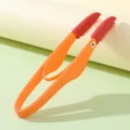 Pet eye cleaning comb, orange and red pet tear stain brush tool for cats and dogs SKU. - Tear Stain Brush / Orange