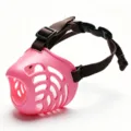 Rosa Kunststoff Hund Maulkorb Einstellbar Anti Bellen Beiss Schutz Tier Mund Maske Size 2 - Größe 1 / Rosa